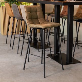 Barkruk Bistro - Moss - Micro Suede - Hoog 180122866