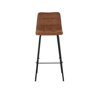 Barkruk Bistro - Cognac - Micro Suede - Hoog 180122867