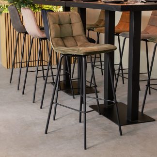 Barkruk Bistro - Hunter - Fluweel - Hoog 180122864