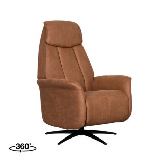 Fauteuil Oslo - Cognac - Kunstleder - 1-Motorig 180100753