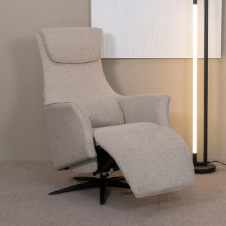 Fauteuil Lund - Naturel - Boucle - 2-Motorig - Met Massagefunctie 18011463