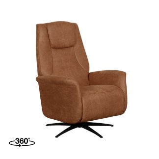 Fauteuil Stockholm - Cognac - Kunstleder - 1-Motorig 18094400