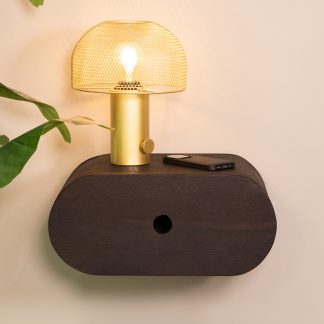 Wandplanken Rise - Espresso - Mangohout - 45 cm 180122919