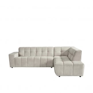 Hoekbank Valentino - Naturel - Velvet - Hoekbank Rechts 180154559