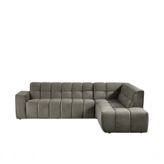 Hoekbank Valentino - Taupe - Velvet - Hoekbank Rechts 180154557