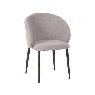 Eetkamerstoel Yuki - Naturel - Boucle - Walnoot Houten Frame 180122791