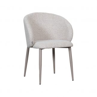 Eetkamerstoel Yuki - Naturel - Boucle - Taupe Metalen Frame 180122792