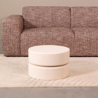 Salontafel Milly - Soft Sand - Mangohout - 50 cm - Rond 180154360