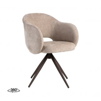 Eetkamerstoel Lela - Clay - Chenille - Brons Metalen Frame 180123099