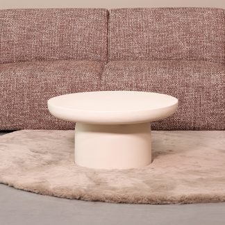 Salontafel Mavi - Soft Sand - Mangohout - 60 cm - Rond 180154355