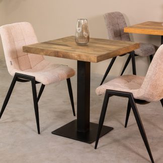 Eetkamertafel Tafelblad Vierkant - Naturel - Mangohout - 70 cm Straight 18063885