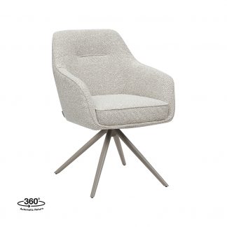 Eetkamerstoel Akira - Naturel - Boucle - Taupe Metalen Frame 180154569