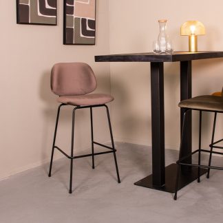 Barkruk Bello - Taupe - Fluweel - Hoog 180122775