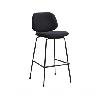 Barkruk Bello - Zwart - Fluweel - Hoog 180122426