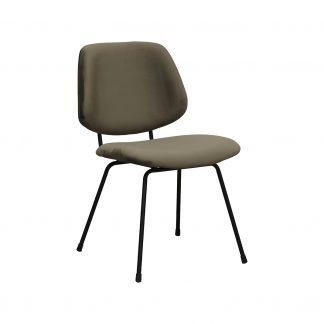 Eetkamerstoel Bello - Hunter - Velvet - Zwart Metalen Frame 180122786