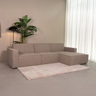 Hoekbank Kay - Mushroom Royal Boucle - Boucle - Loungebank Rechts 180154449