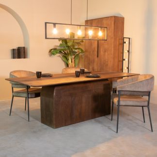 Eetkamertafel Owen - Espresso - Mangohout - 200 cm 180122838