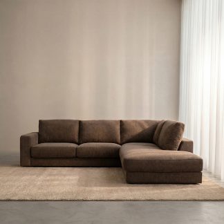 Hoekbank Valero - Retro Taupe Tresor - Chenille - Hoekbank Rechts 180154459