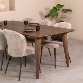 Eetkamertafel Fly - Espresso - Mangohout - 220 cm 18063855